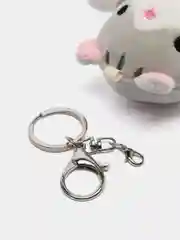 Серый мягкая игрушка брелок кот батон 15 см