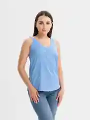 Небесно-голубой топ женский базовый