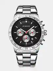 Серебряный мужские наручные часы Ochstin 6108A с хронографом в подарочной упаковке