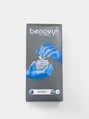 Перчатки одноразовые, латексные, L, 50 шт/уп, неопудренные, HIGH RISK, синие, "BENOVY"