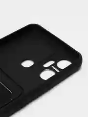 Черный чехол для Infinix Smart 6 Plus / Инфиникс Смарт 6 Плюс, силиконовый, с карманом для карты