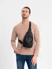 Угольный сумка мужская через плечо кожаная