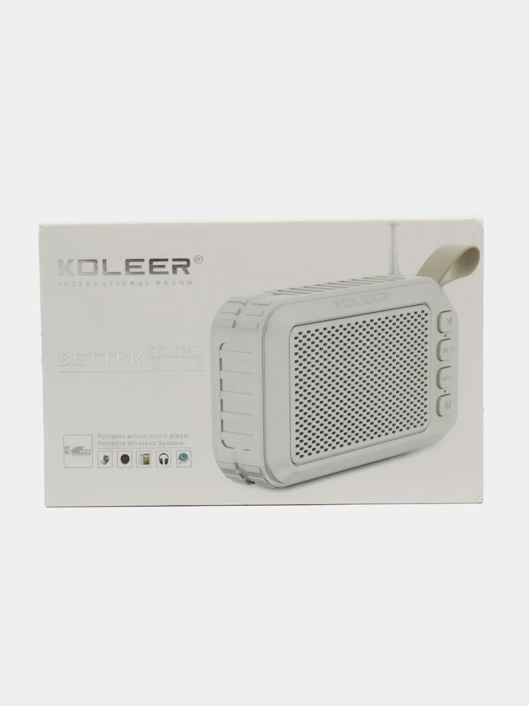 Красный колонка портативная KOLEER S-26, колонка блютуз, колонка беспроводная, портативная колонка