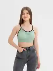 Мятный базовый спортивный топ