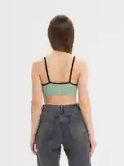 Мятный базовый спортивный топ