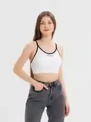 Белый базовый спортивный топ