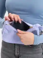 Лавандовый сумка женская с цепочкой