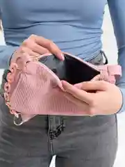 Розовый сумка женская с цепочкой
