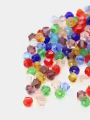 Бусины стеклянные граненные биконус