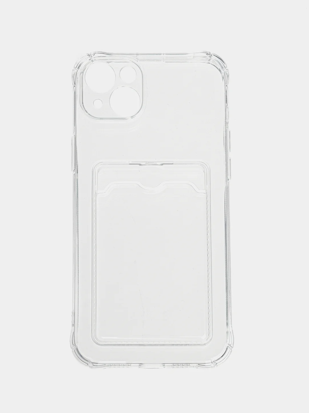 Чехол iPhone 12 Pro, 14 Max, 13 Pro Max, с карманом для карт, прозрачный