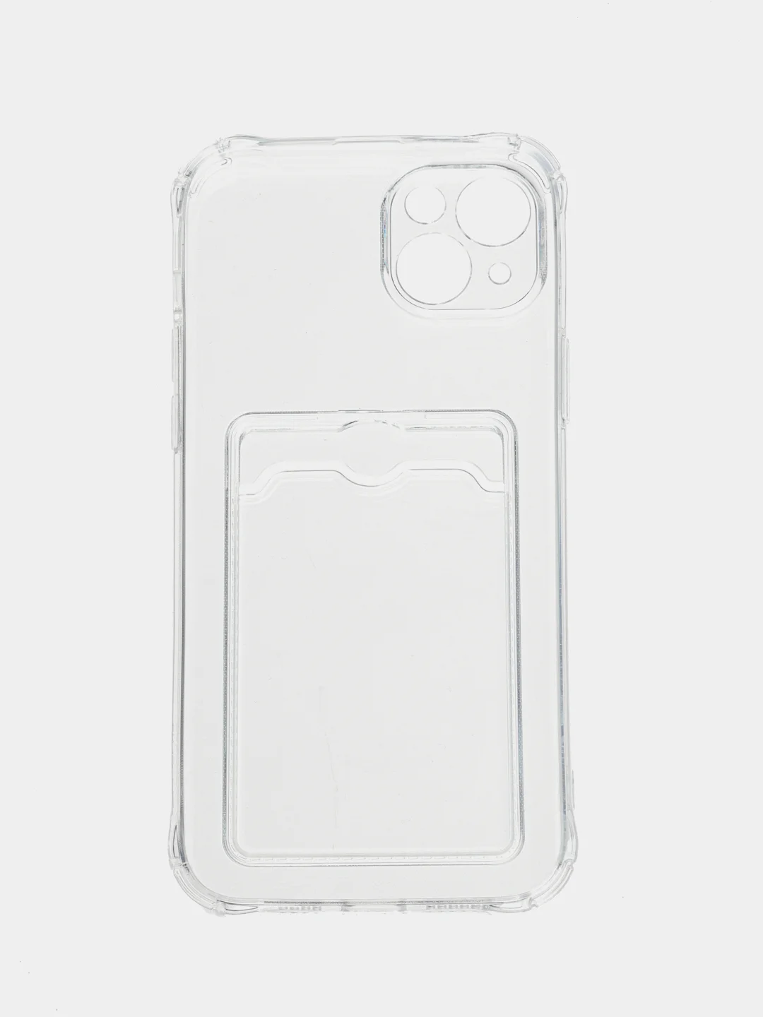 Чехол iPhone 12 Pro, 14 Max, 13 Pro Max, с карманом для карт, прозрачный