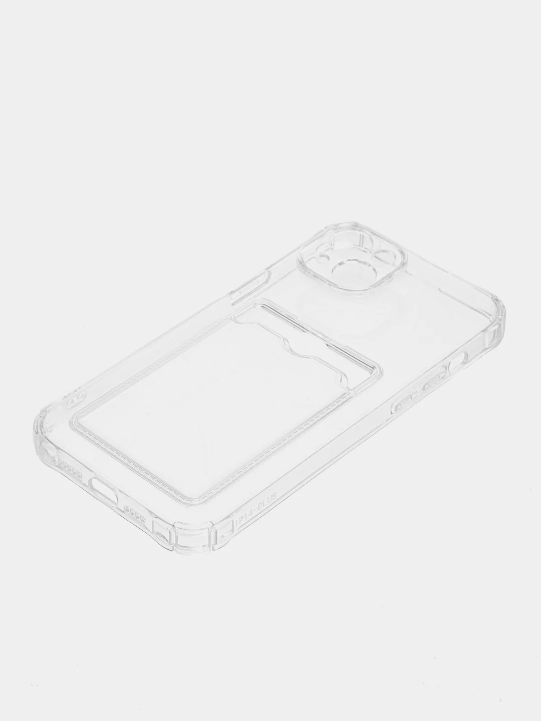 Чехол iPhone 12 Pro, 14 Max, 13 Pro Max, с карманом для карт, прозрачный
