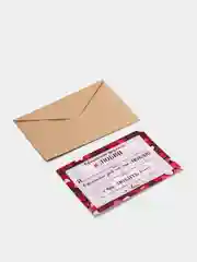 Алый подарочный сертификат " Официальное признание в любви" в крафт конверте