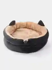 Серый лежанка для домашних животных, собаки, кошки, со съемной подушкой, ушками и игрушкой
