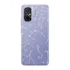 Прозрачный силиконовый чехол на Xiaomi Redmi 12C/Poco C55 / Редми 12C/Поко C55 прозрачный, с рисунком