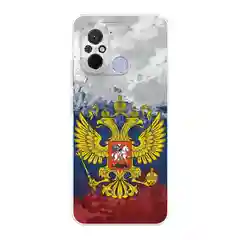 Синий силиконовый чехол на Xiaomi Redmi 12C/Poco C55 / Редми 12C/Поко C55 прозрачный, с рисунком