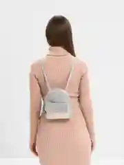 Серый металлик сумка женская, через плечо, из эко кожи