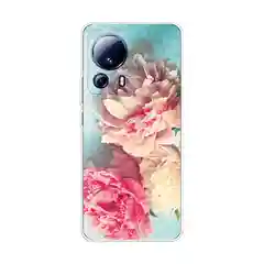 Конфетный силиконовый чехол на Xiaomi 13 Lite / Сяоми 13 Лайт прозрачный, с рисунком, защита камеры