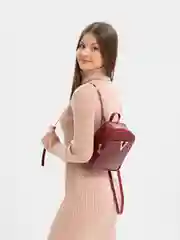 Бордовый сумка женская, через плечо, из эко кожи