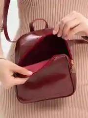 Бордовый сумка женская, через плечо, из эко кожи