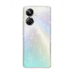 Прозрачный чехол на Realme 10 Pro+ / Реалми 10 Про плюс прозрачный, с рисунком, защита камеры