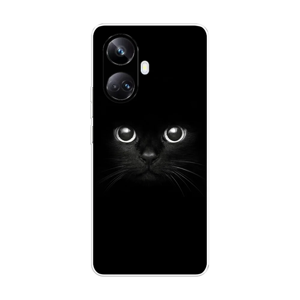 Шоколадный чехол на Realme 10 Pro+ / Реалми 10 Про плюс прозрачный, с рисунком, защита камеры