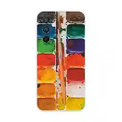 Бордовый силиконовый чехол на Samsung Galaxy A54 5G / Самсунг A54 прозрачный, с рисунком