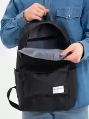 Черный рюкзак мужской, с USB, черный