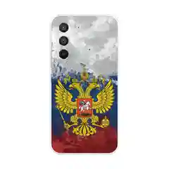 Синий силиконовый чехол на Samsung Galaxy A54 5G / Самсунг A54 прозрачный, с рисунком