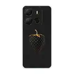 Разноцветный силиконовый чехол на Tecno Pop 7 / Текно Поп 7 прозрачный, с рисунком, защита камеры
