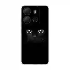 Шоколадный силиконовый чехол на Tecno Pop 7 / Текно Поп 7 прозрачный, с рисунком, защита камеры