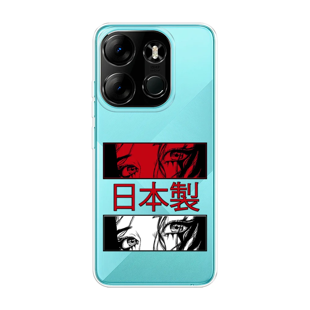 Алый силиконовый чехол на Tecno Spark Go 2023/Pop 7 Pro/Infinix Smart 7 / Текно Спарк Гоу 2023