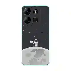 Серебряный силиконовый чехол на Tecno Spark Go 2023/Pop 7 Pro/Infinix Smart 7 / Текно Спарк Гоу 2023