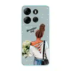 Тёмно-серый силиконовый чехол на Tecno Spark Go 2023/Pop 7 Pro/Infinix Smart 7 / Текно Спарк Гоу 2023