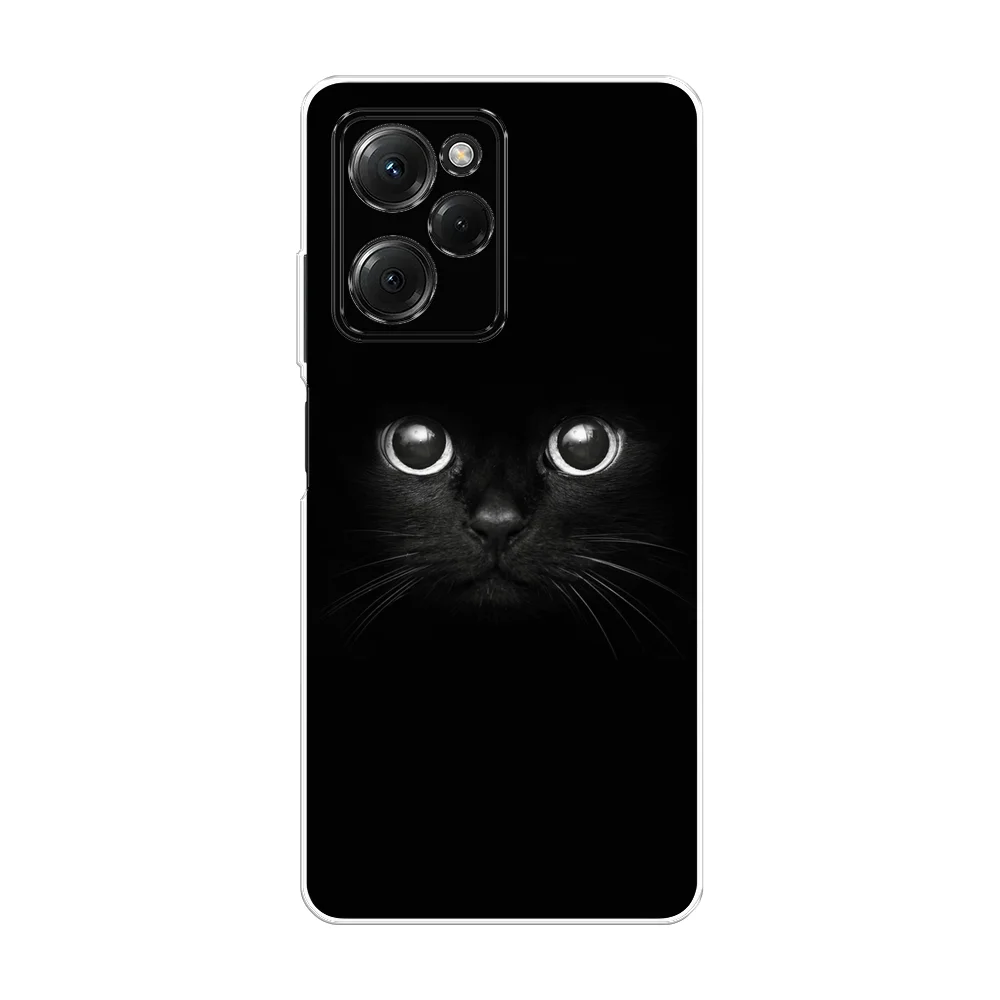 Шоколадный чехол на Xiaomi Poco X5 Pro 5G / Поко Х5 Про 5G прозрачный, с рисунком, защита камеры