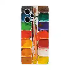 Бордовый чехол на Xiaomi Redmi Note 12 Pro / Сяоми Редми Нот 12 Про прозрачный, с рисунком