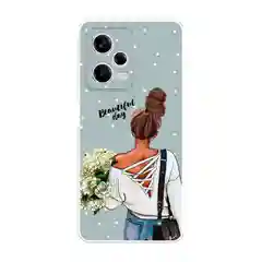 Тёмно-серый чехол на Xiaomi Redmi Note 12 Pro / Сяоми Редми Нот 12 Про прозрачный, с рисунком