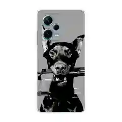 Серый чехол на Xiaomi Redmi Note 12 Pro Plus / Сяоми Редми Нот 12 Про плюс прозрачный с рисунком
