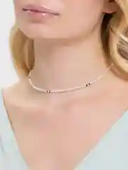 Белый чокер на шею/ Чокер из бисера/ Украшение на шею