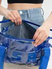 Синий сумка прозрачная пляжная