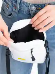 Белый сумка женская из вельвета через плечо / сумка на плечо унисекс