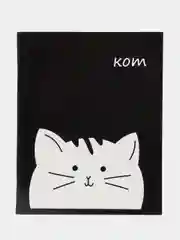 Черный общая тетрадь "Кот", 48 листов в линейку