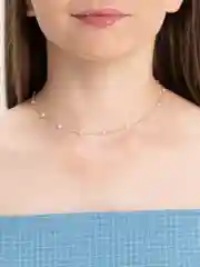 Золотой цепочка на шею женская с жемчужинками, украшение на шею