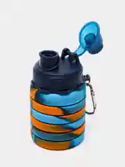 Желтый силиконовая бутылка для воды для спортзала, велосипеда или похода, складная, 500 мл