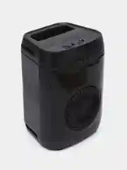 Черный беспроводная портативная музыкальная bluetooth колонка 1443, с подсветкой