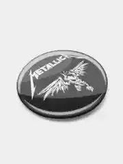 Черный значок "Metallica", 37 мм