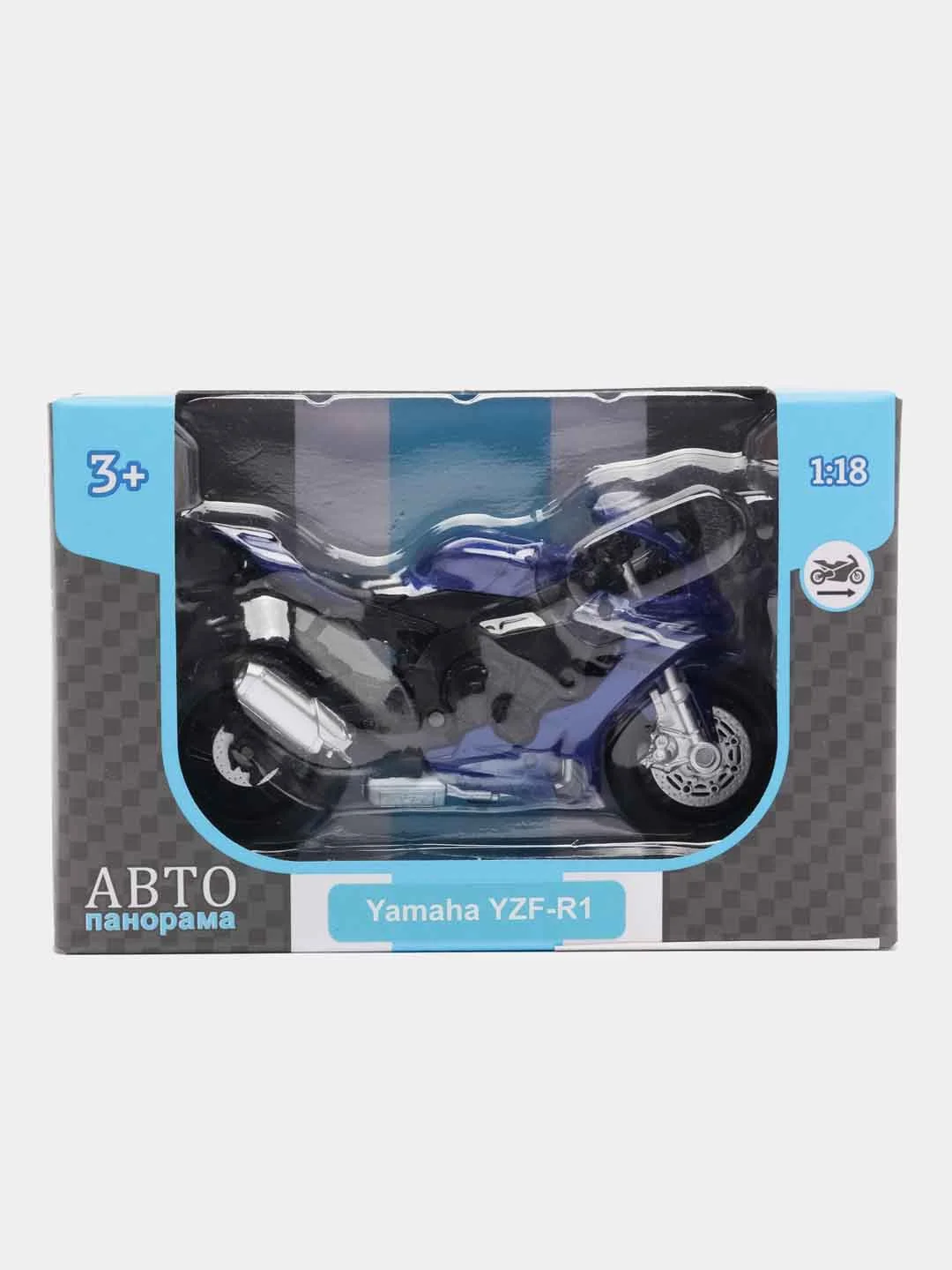 Мотоцикл металлический 1:18 YAMAHA YZF-R1, 14 см JB1251570
