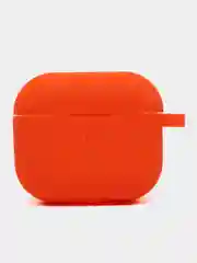 Оранжевый силиконовый чехол для Apple AirPods 3 поколения 2021 (с карабином)