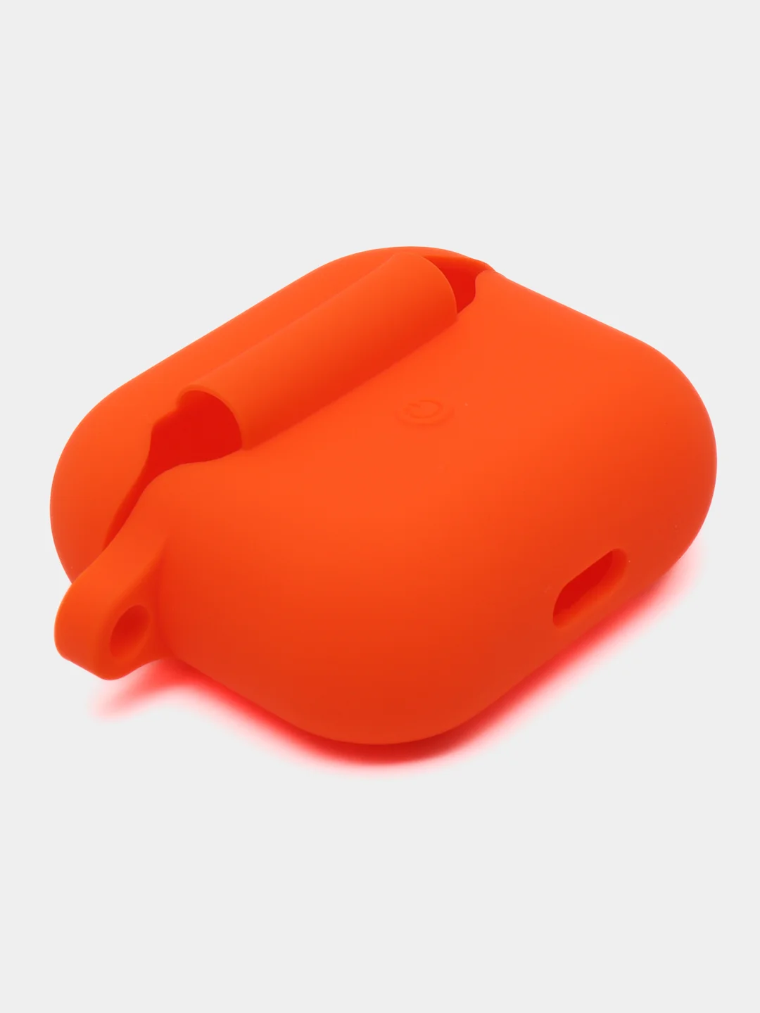 Оранжевый силиконовый чехол для Apple AirPods 3 поколения 2021 (с карабином)