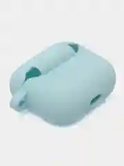 Небесно-голубой силиконовый чехол для Apple AirPods 3 поколения 2021 (с карабином)